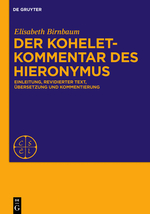 Cover der Koheletkommentar des Hieronymus